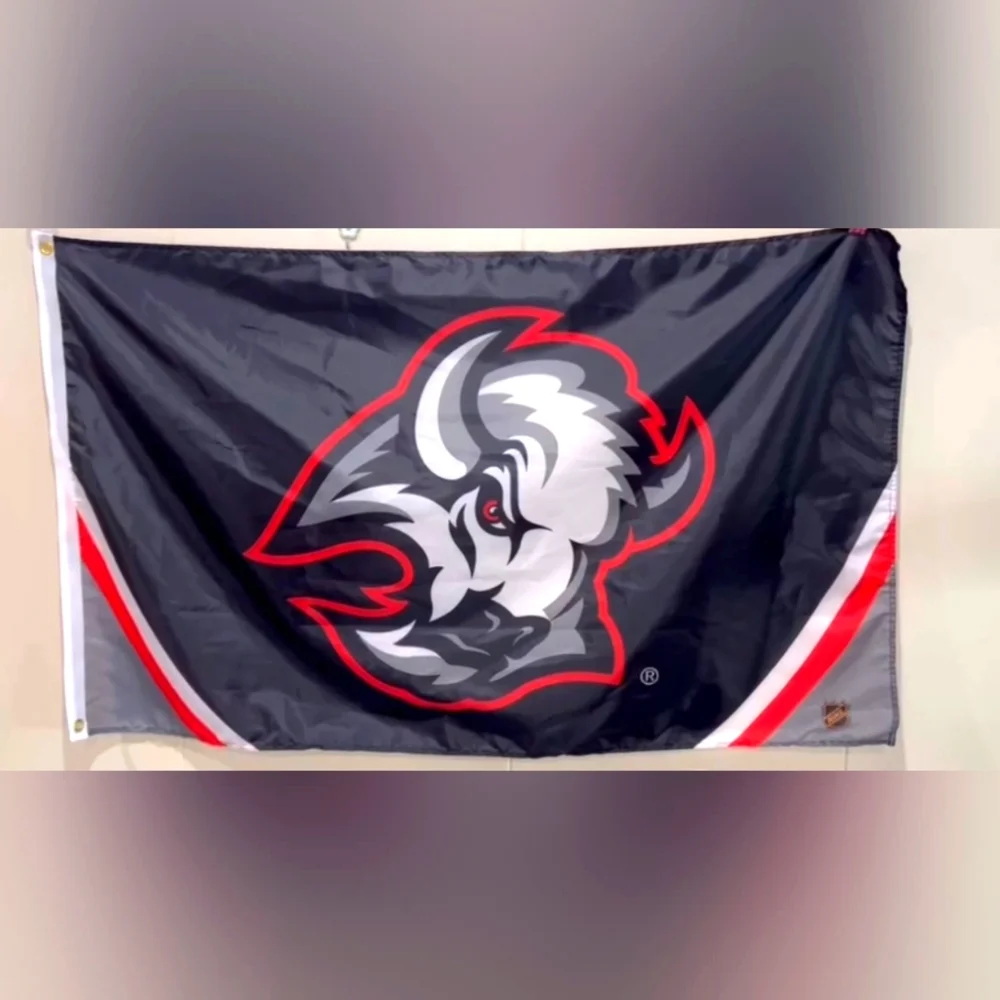 Buffalo Sabres Flag Banner 3x5 New GOAT HEAD - Picture 2 of 3